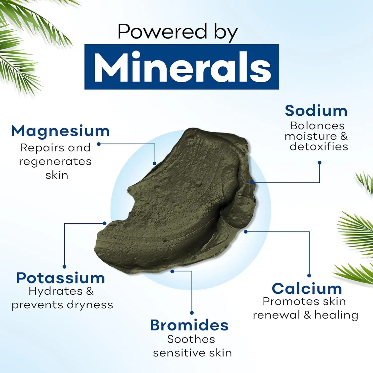 Dead Sea Mud Powder 100% Pure Cosmetic Clay Powder Rich in Minerals Gentle Face Exfoliator Powder Mineral Mud Body Scrub
