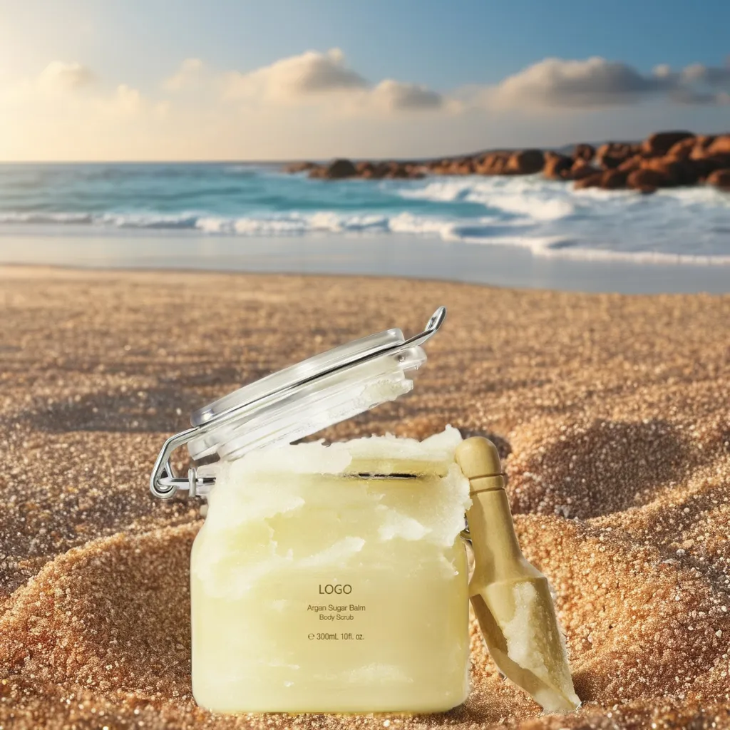 OEM Organic Natural Body Scrub with Lightening Vitamin C Cream Whipped Texture for Daily Care Targets Dark Spots Hydrates Skin