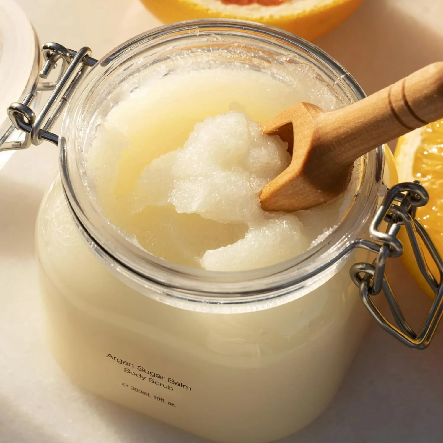 OEM Organic Natural Body Scrub with Lightening Vitamin C Cream Whipped Texture for Daily Care Targets Dark Spots Hydrates Skin