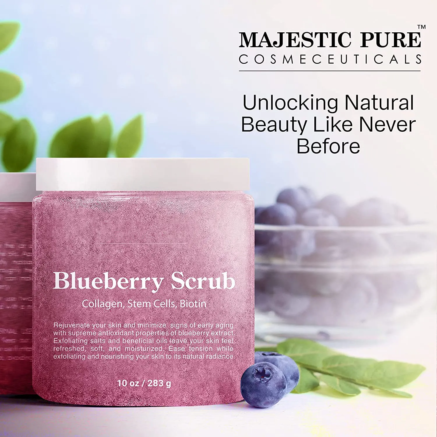 Salt Body Scrub with Lychee Oil, Exfoliating Salt Scrub to Exfoliate & Moisturize Skin, Deep Cleansing