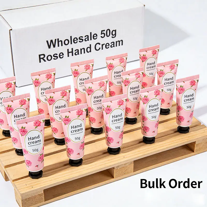 Rose Scented Hand Cream 50g Natural Moisturizing Hand Cream for Wholesale Bulk Hand Cream with Rose Extract for Dry Skin