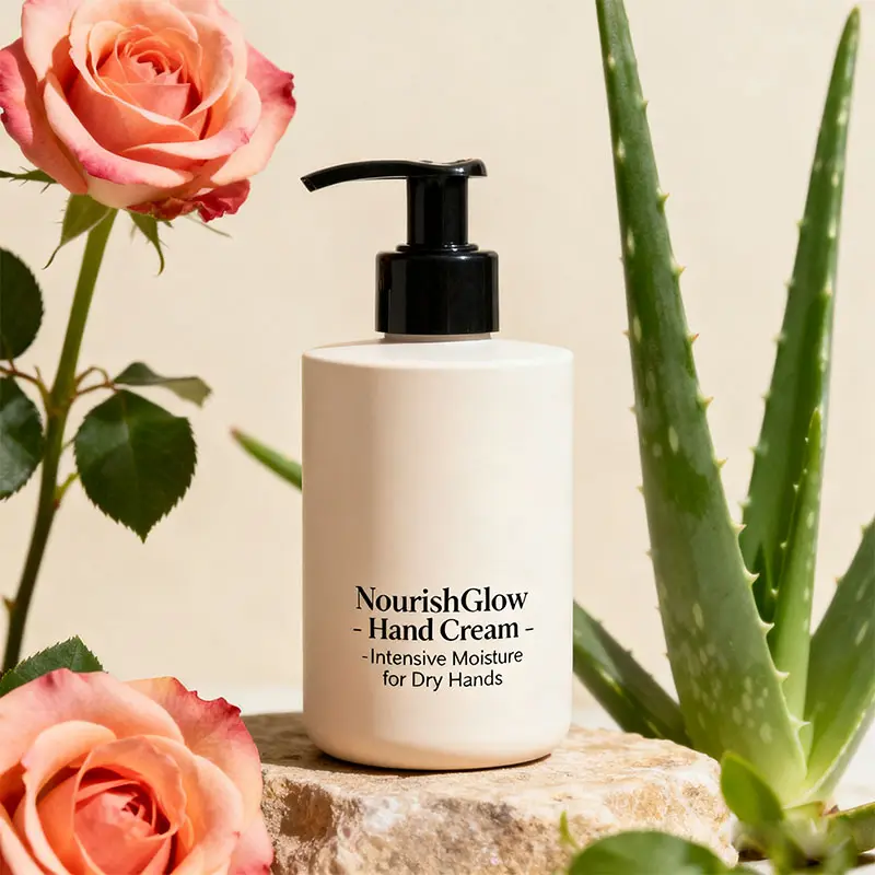 Nourish Glow Premium Hand Cream 50ml Natural Shea Butter Moisturizer for Dry Cracked Skin Non-Greasy & Fast-Absorbing