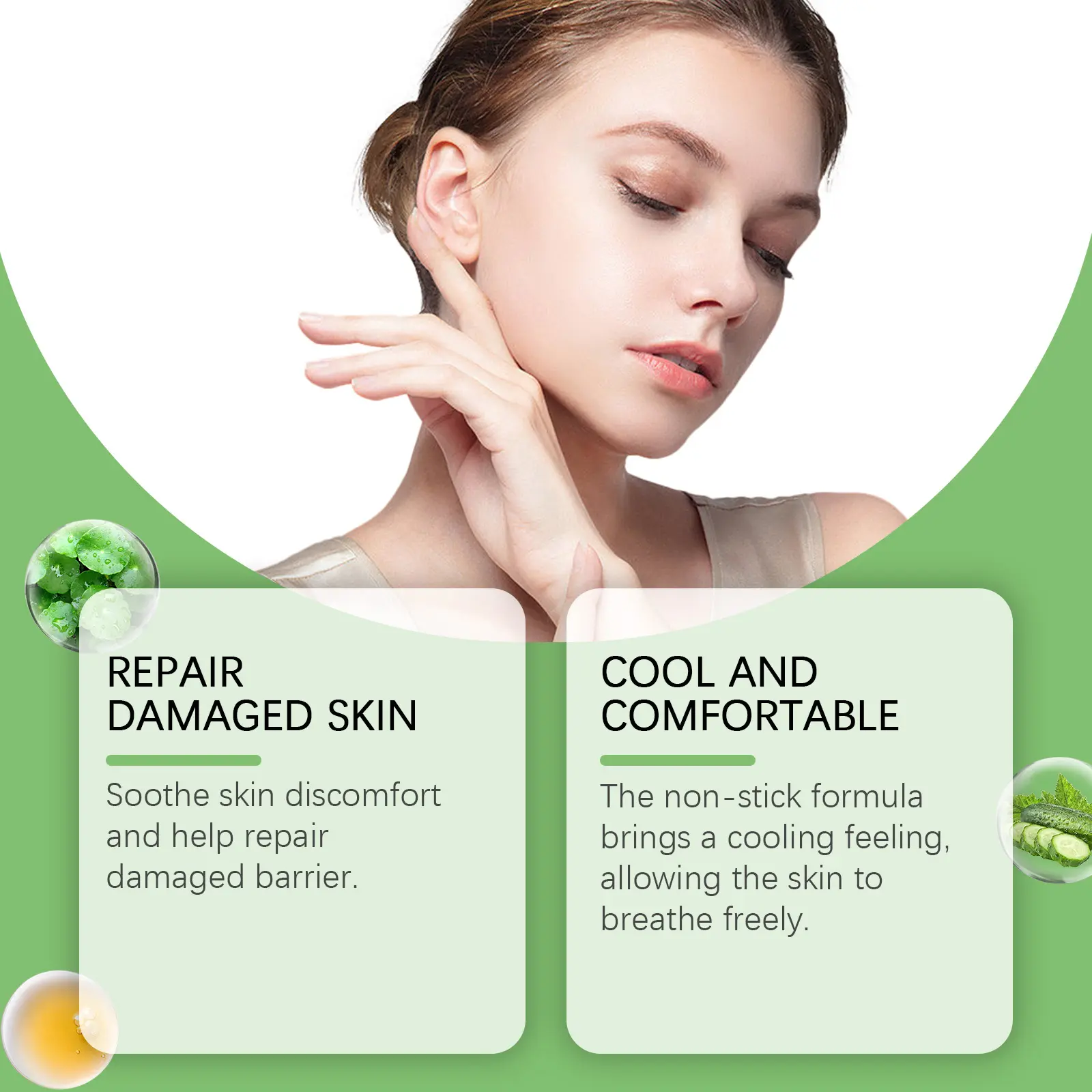 Private Label Aloe Vera Moisturizing Gel Skincare Calms Redness Nourishing Post-sun Repair Aloe Vera Gel Face Care Custom logo