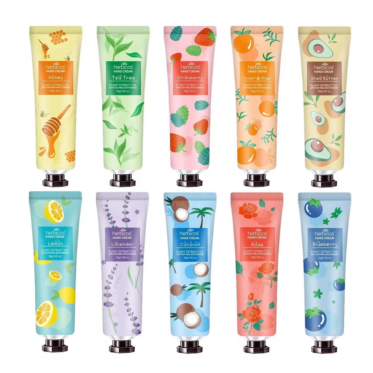 Private Label Fruit Vitamin E Lotion Moisturizing Whitening Tube Repair Hand Care Moisturizing Hand Cream