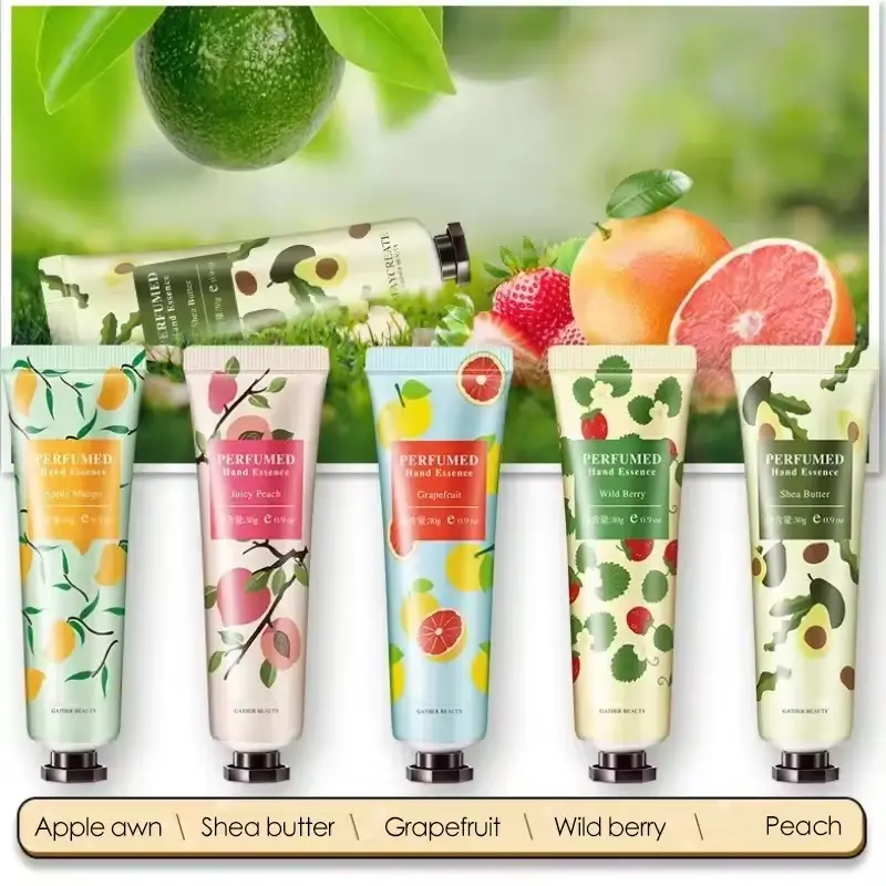 Private Label Fruit Vitamin E Lotion Moisturizing Whitening Tube Repair Hand Care Moisturizing Hand Cream