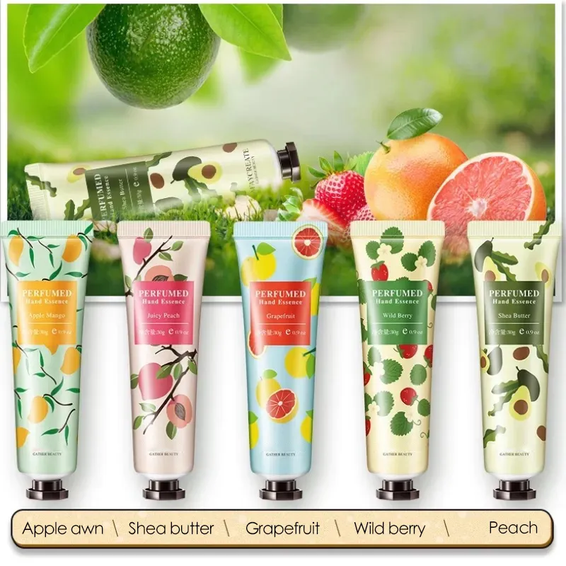Most Popular OEM Fruit Fragrance Hand Lotion with Vitamin E Nourishing Moisturizing Whitening Skin Care Cream