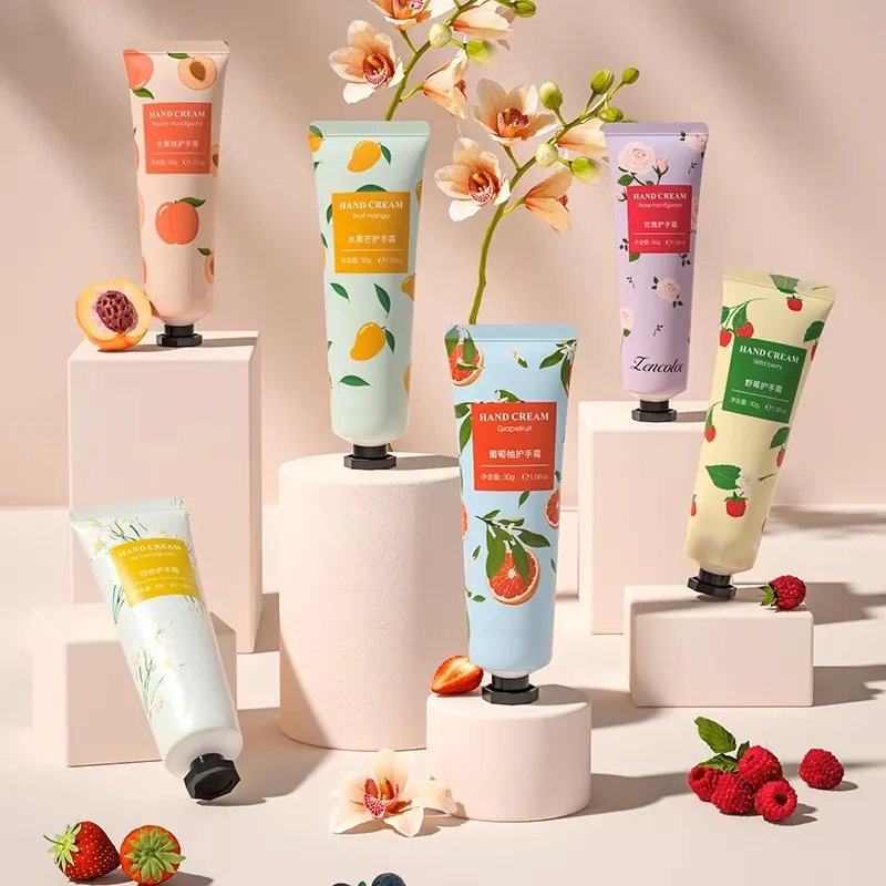 Herbicos Most Popular Fruit Hand Lotion Vitamin E Moisturizing Whitening Fruit Fragrance Size Hand Cream Skin Care Travel Adults