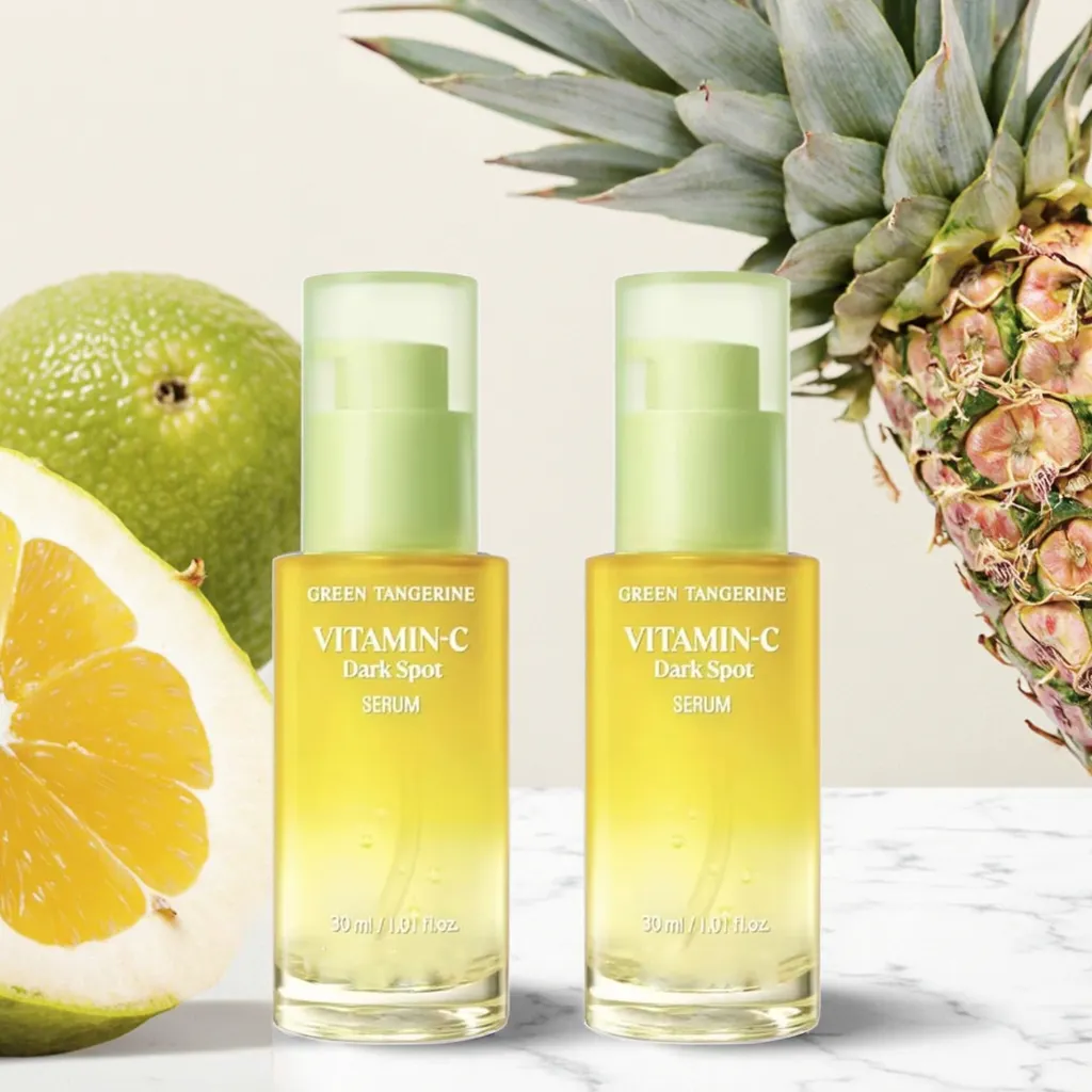 Goodel Lemon Fruit Vitamin C Serum Green Anti-Acne Dark Spot Calming Moisturizer Facial for Perfume Home OBM Skin Care