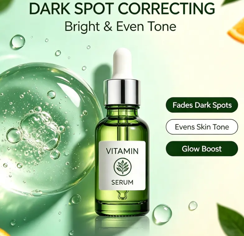 Goodel Lemon Fruit Vitamin C Serum Green Anti-Acne Dark Spot Calming Moisturizer Facial for Perfume Home OBM Skin Care