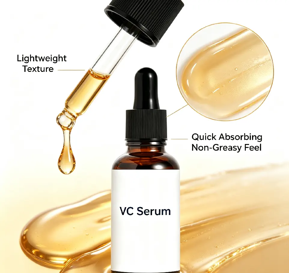Private Label Organic Vitamin C & Hyaluronic Acid Facial Whitening Anti-Aging Serum
