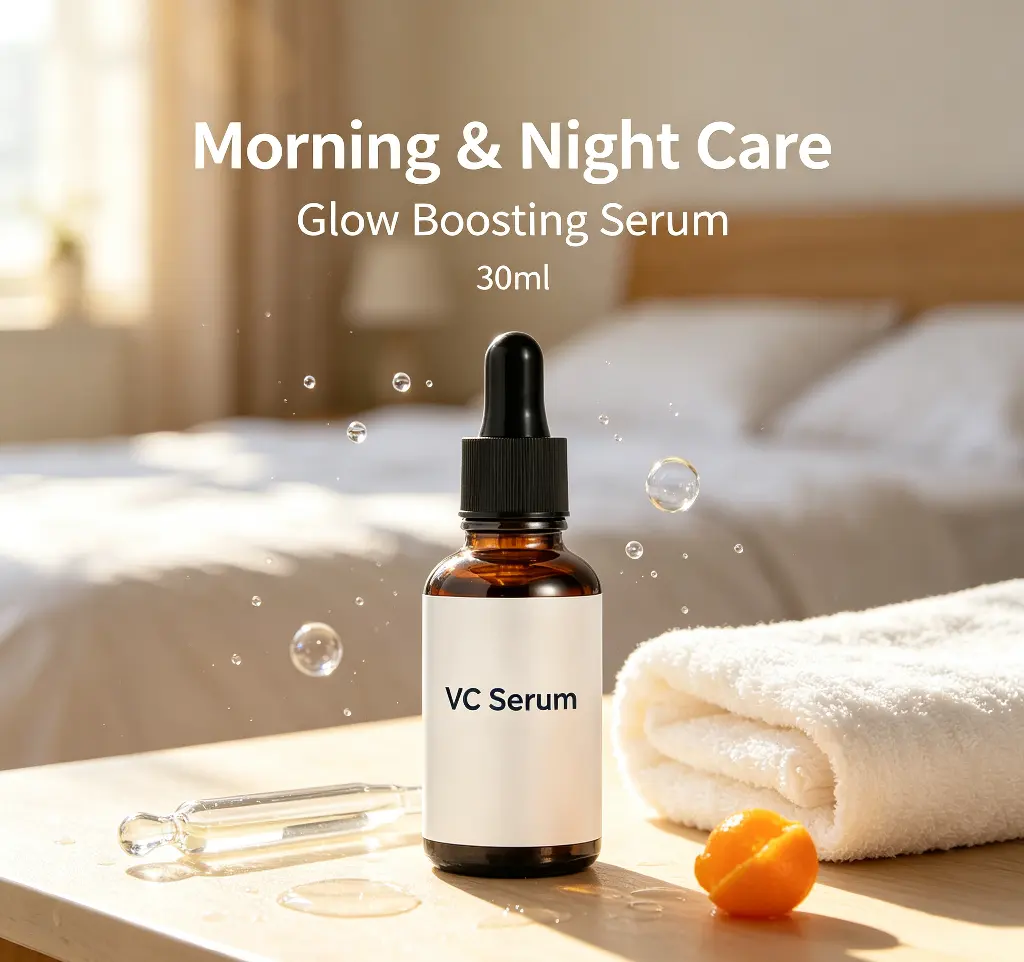 Private Label Organic Vitamin C & Hyaluronic Acid Facial Whitening Anti-Aging Serum