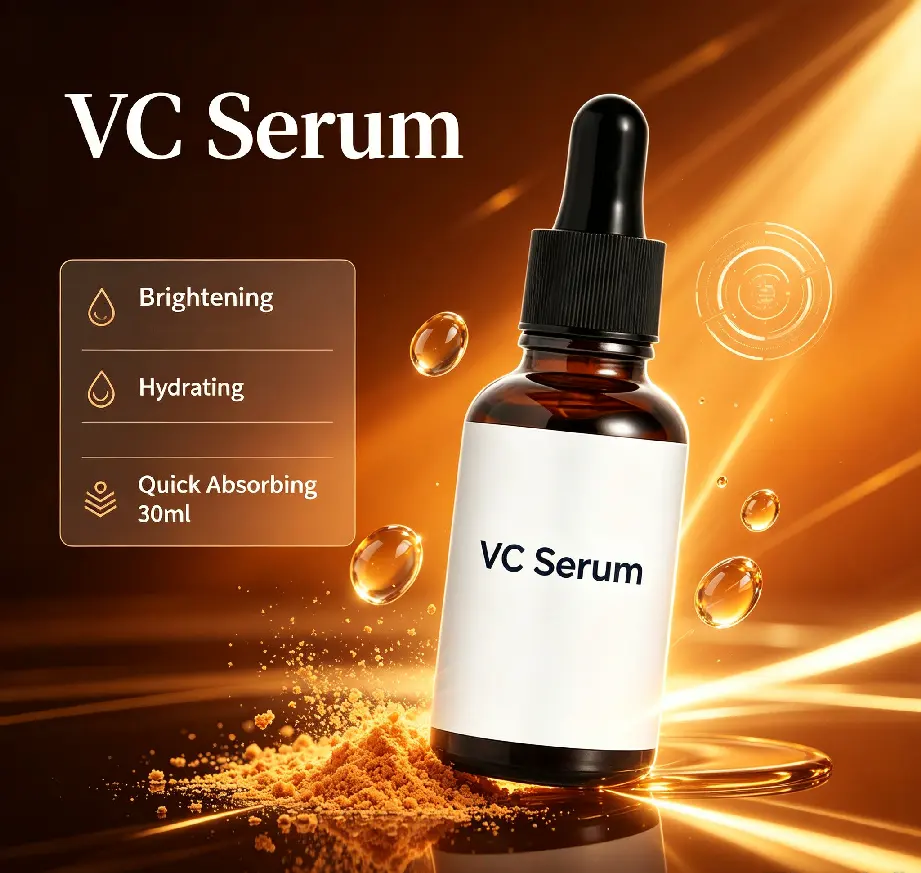 Private Label Organic Vitamin C & Hyaluronic Acid Facial Whitening Anti-Aging Serum