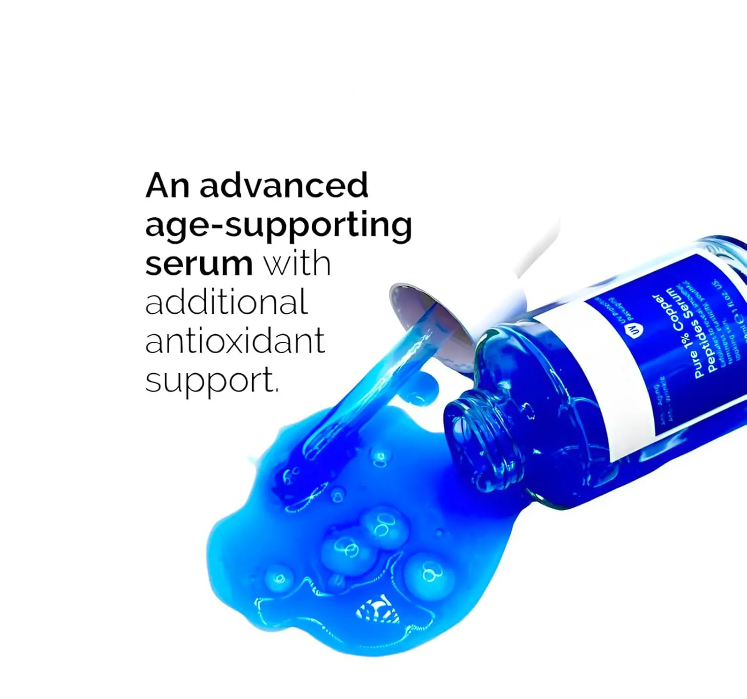 GHK-cu Face Serum Super Peptide Serum Anti-Aging Facial Oil with Copper Tripeptides for Plumping and Firming with Witch Hazel