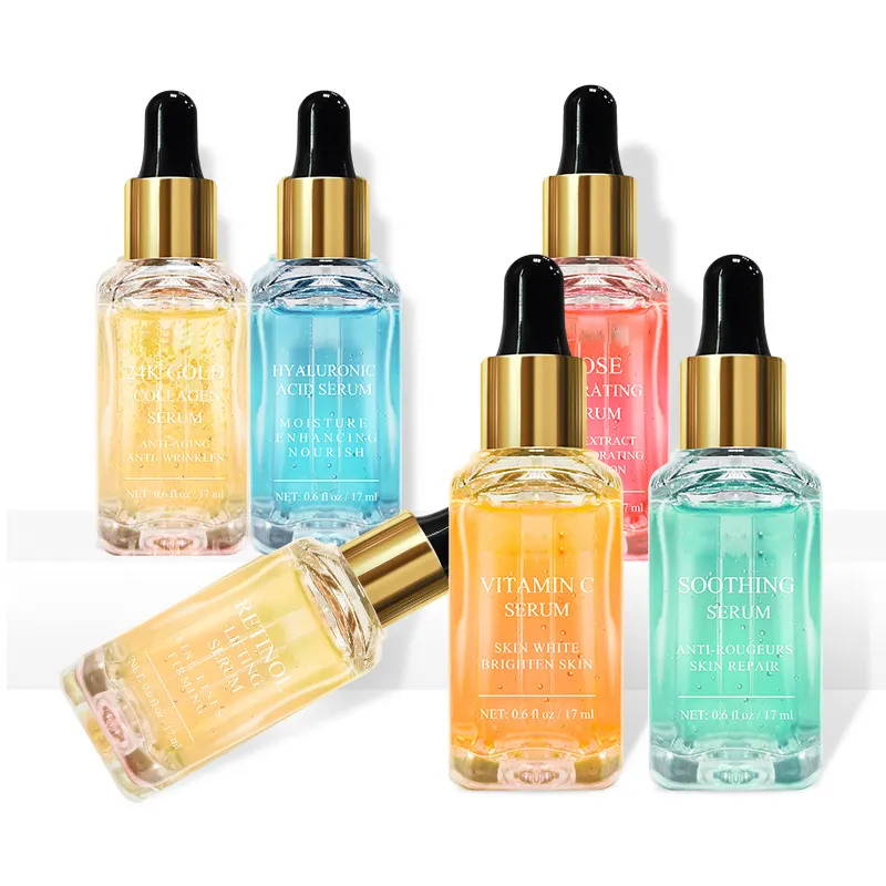 Hyaluronic Acid Liquid Whitening Blemish Ampoules Anti-acne Rejuvenation Solution Snail 30% VC Peptide Face Brightening Serum