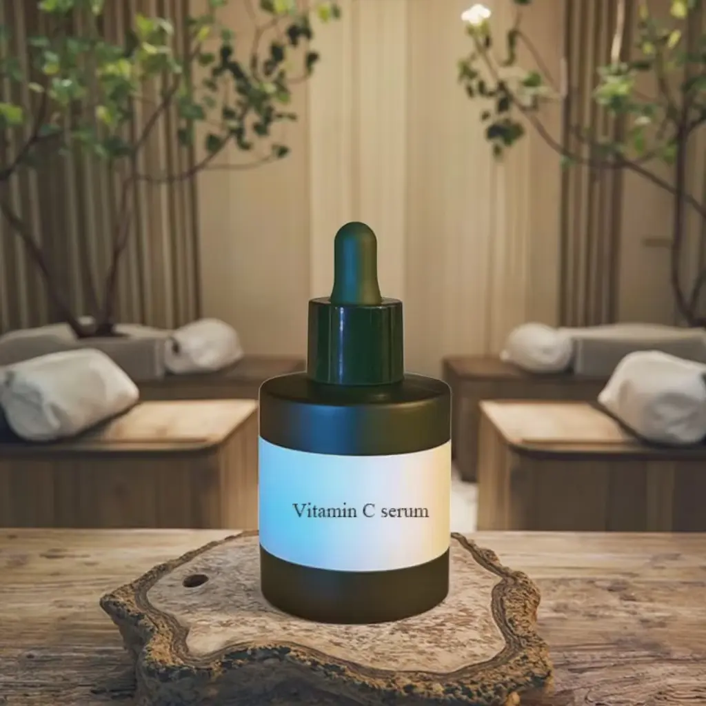 Private Label Deep Hydrating Whitening Face Serum Vitamin C & E Serum for Sensitive Skin Aloe Vera and Green Tea Face Care
