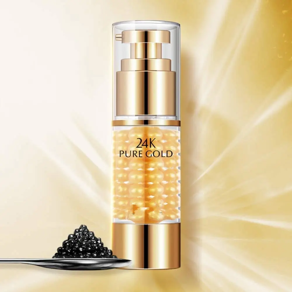 Anti-aging Repairing Anti-Puffiness Face Pink Peptide Luxury Caviar Delay Aging Serum