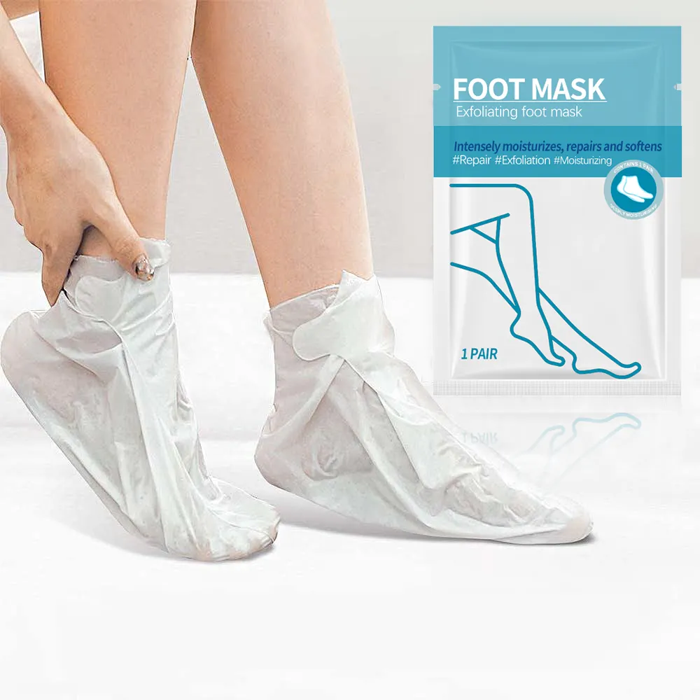 Herbicos Korean Foot Peeling Mask ODM/OEM Hydrating Cleansing Legs Private Adult Skin Care Wholesale Moisturizing Foot Mask