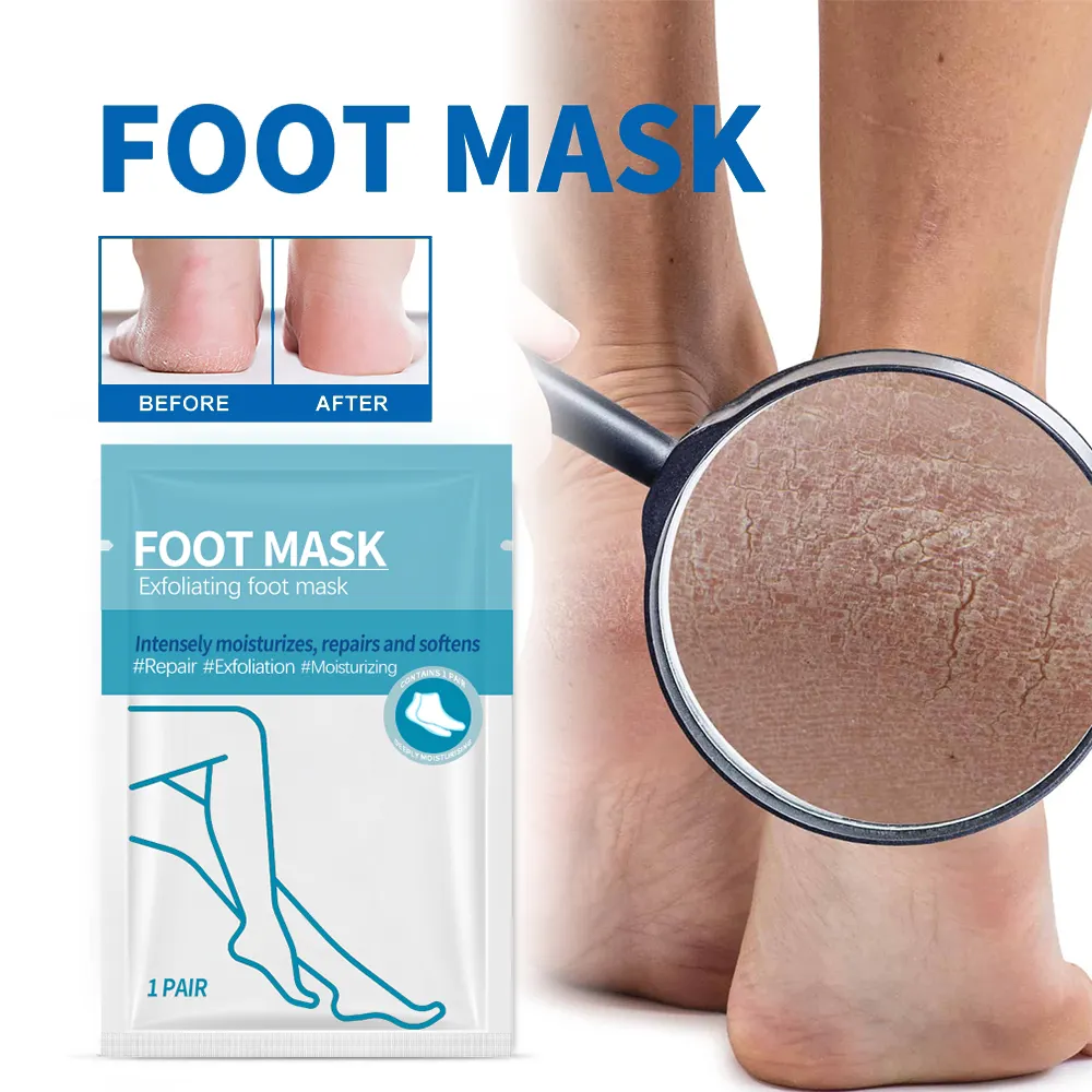 Herbicos Korean Foot Peeling Mask ODM/OEM Hydrating Cleansing Legs Private Adult Skin Care Wholesale Moisturizing Foot Mask