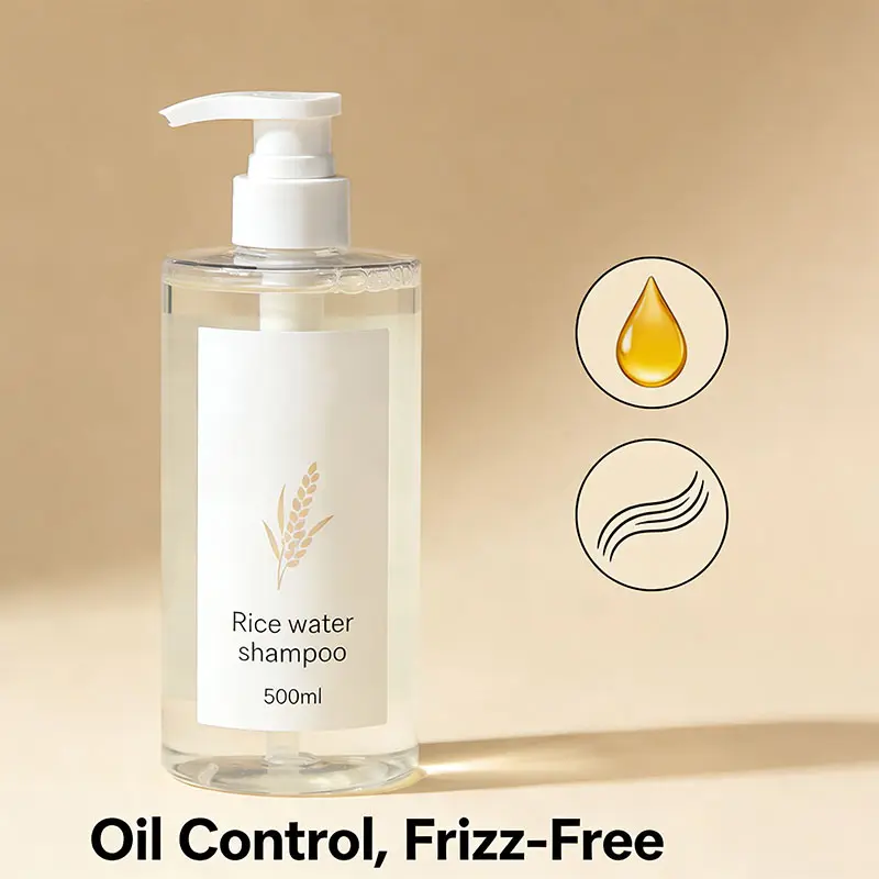 500ml Rice Water Shampoo Moisturizing Nourishing Shampoo for Dry Damaged Hair
