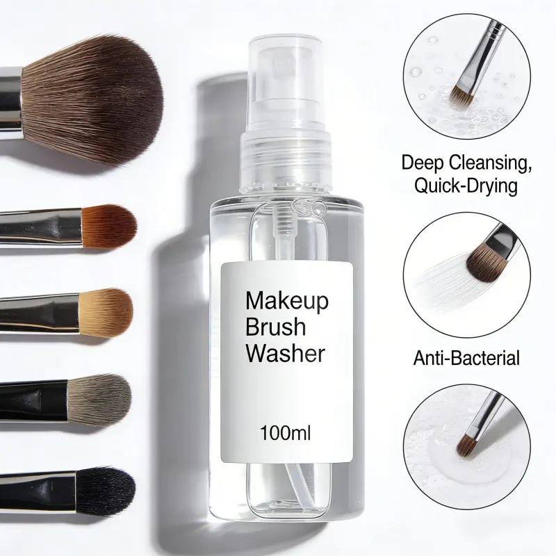 100ml Makeup Brush Washer Quick-drying Gentle Brush Cleaning Spray for Cosmetic Tools