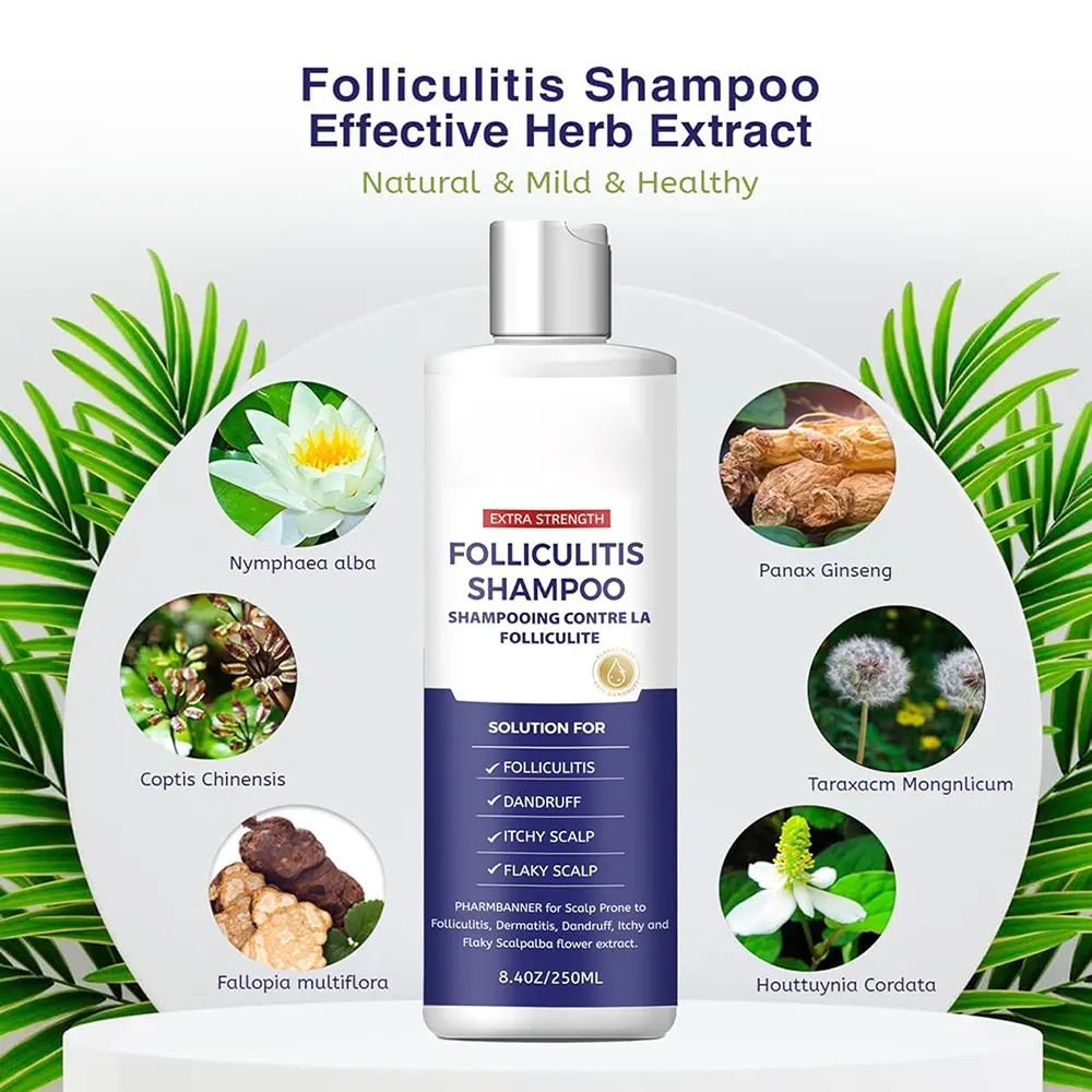Moisturizing and Nourishing Anti-Dandruff Shampoo for Itchy Dry Scalp-Treats Folliculitis Seborrheic Dermatitis Psoriasis