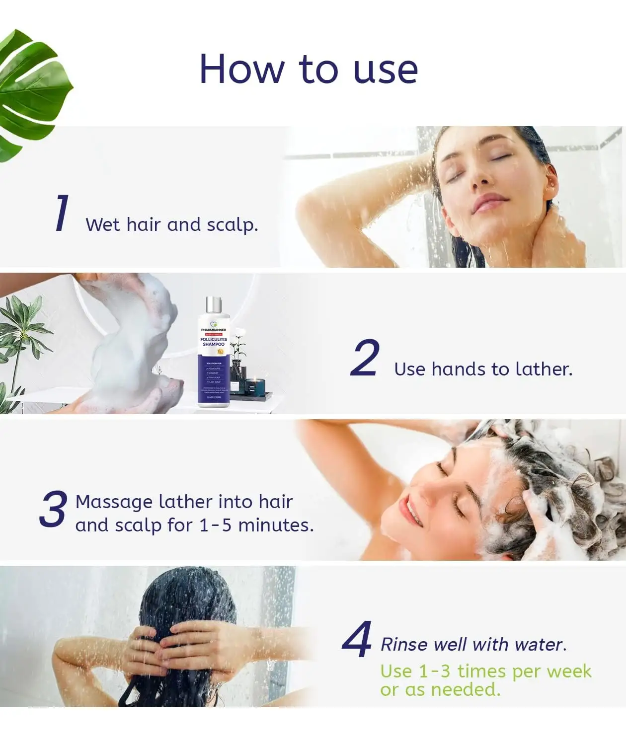 Moisturizing and Nourishing Anti-Dandruff Shampoo for Itchy Dry Scalp-Treats Folliculitis Seborrheic Dermatitis Psoriasis