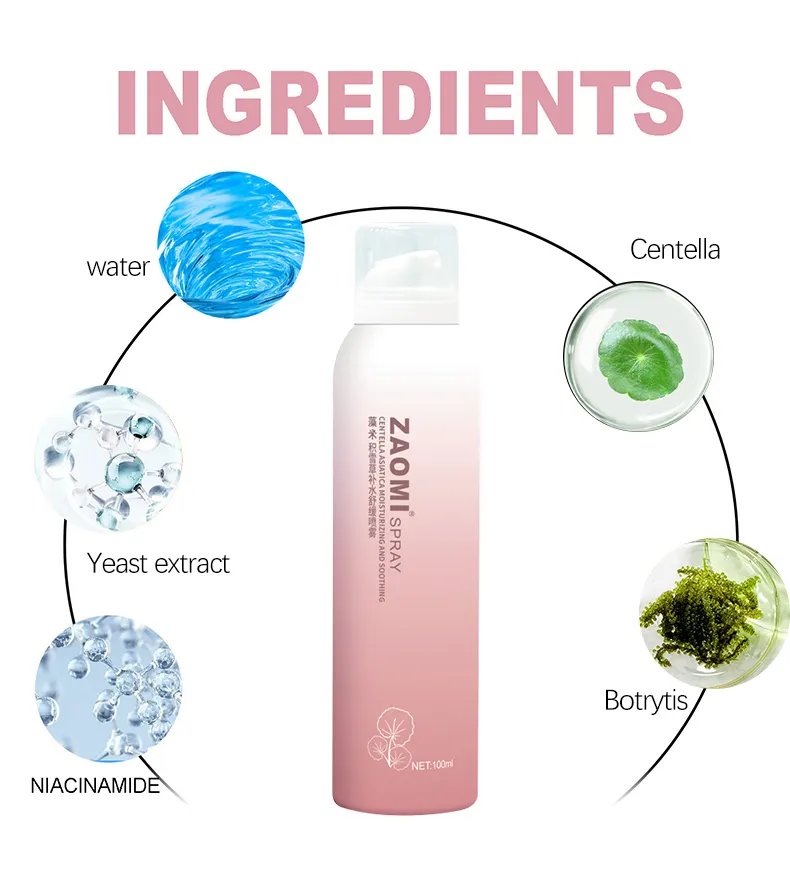 Centella Asiatica Hydrating Soothing Spray Soothes Sensitive Skin Whitens Moisturizes Shrinks Pores Controls Oil Toner 100ml