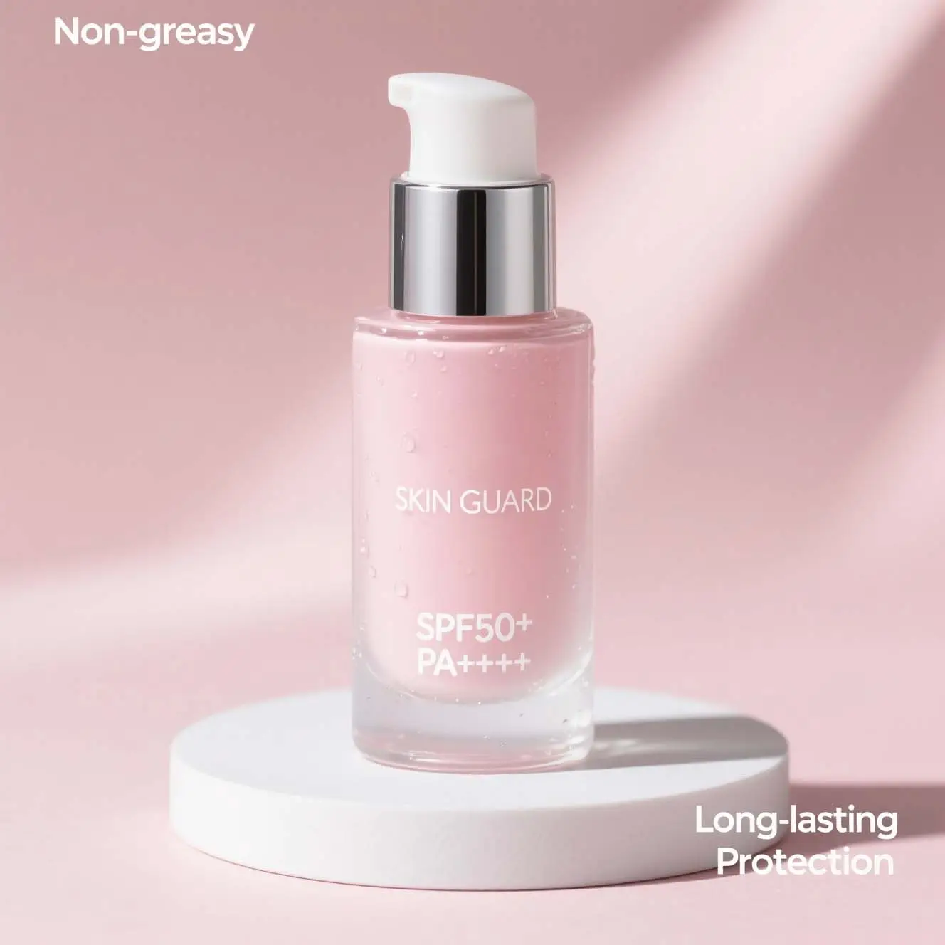 2-in-1 Long-Lasting SPF 50 Non-Greasy Face Sunscreen Cream Primer Foundation Concealer Dark Skin Tone Oil-Control Protection