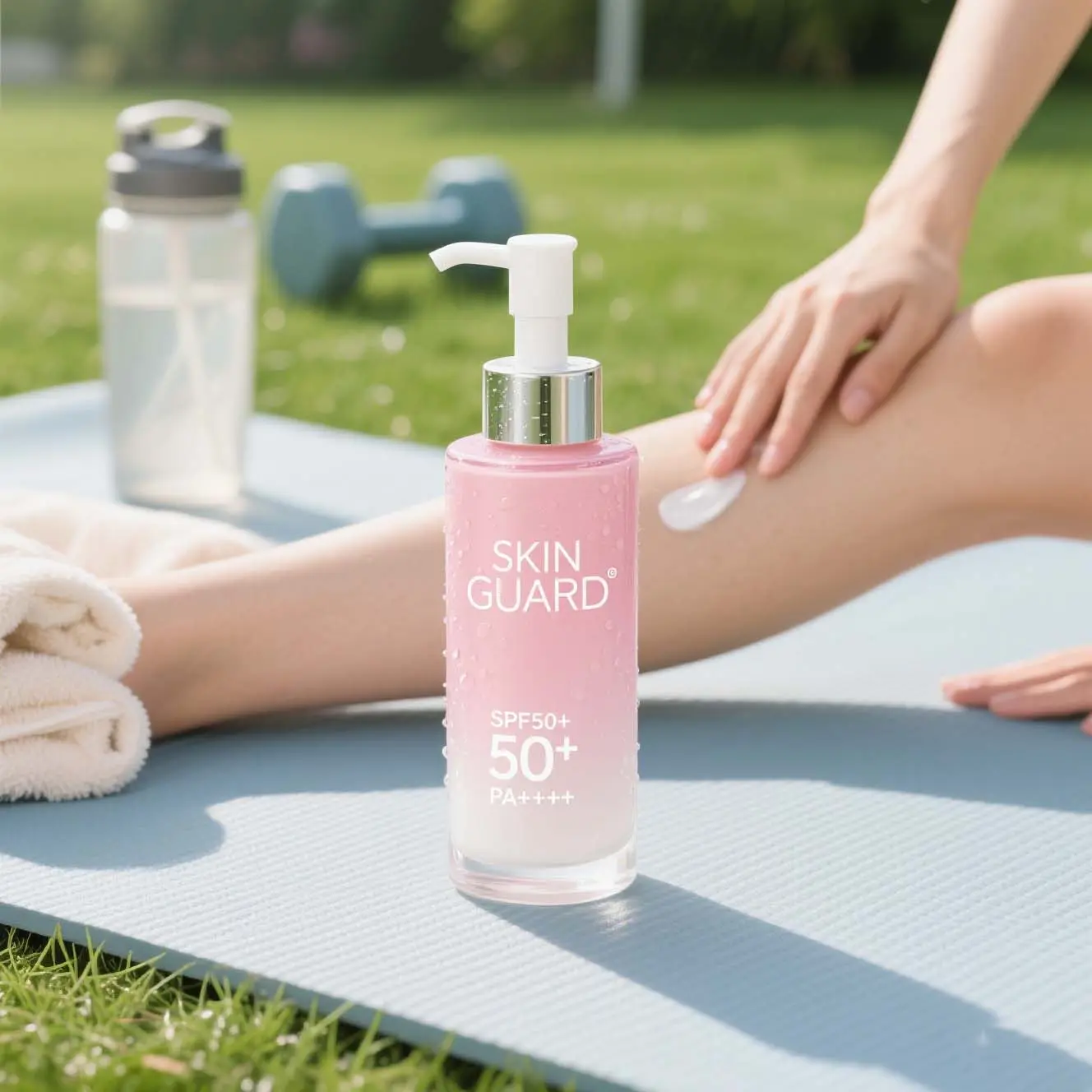 2-in-1 Long-Lasting SPF 50 Non-Greasy Face Sunscreen Cream Primer Foundation Concealer Dark Skin Tone Oil-Control Protection
