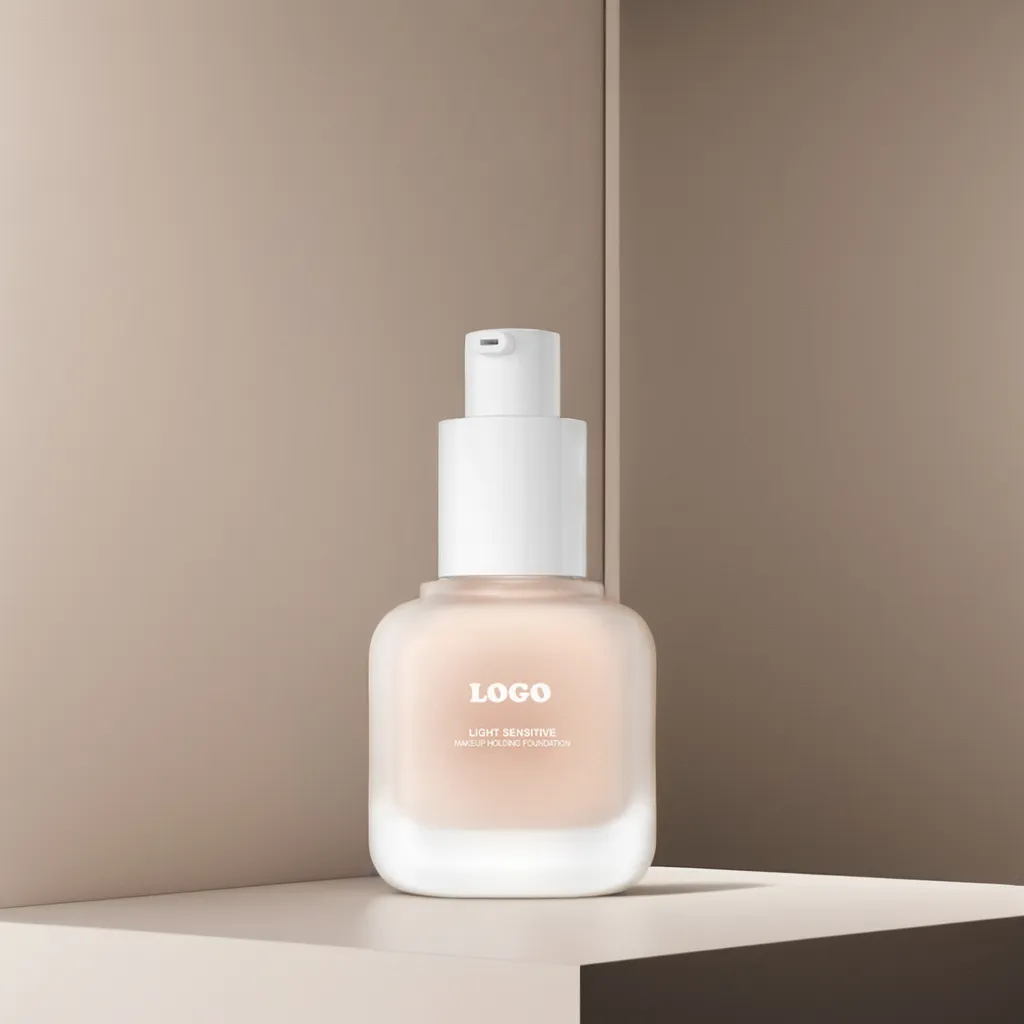 Korean Cosmetics Private Label BB Whitening Cream Liquid Foundation Matte Face Makeup with Pressed Powder