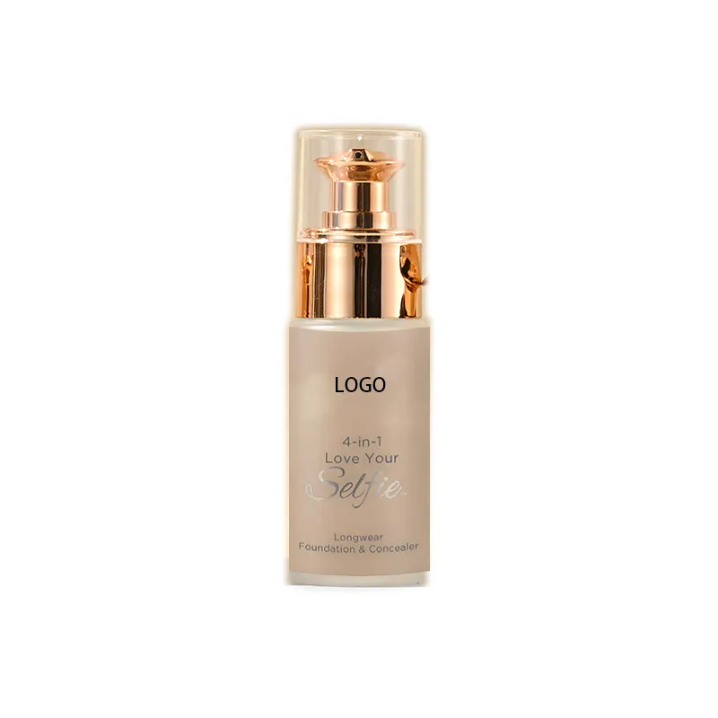 Private Label Pure Beige Liquid Foundation Oil-Free Poreless Long Lasting Matte Makeup with Vegan Ingredients 1 Count Facial Use