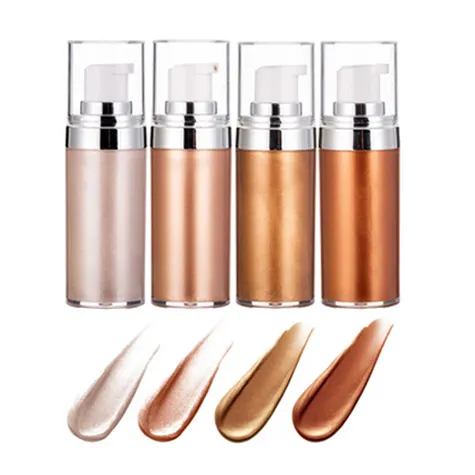 New Arrival Legs Body Facial Luminizer Copper Color Liquid Highlighter Foundation Cream Concealer High Cover Makeup Base