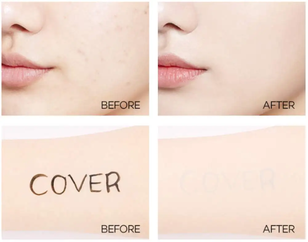 4 Colors Korean Natural Foundation Moist Liquid Foundation for All Skin Types Easy Application