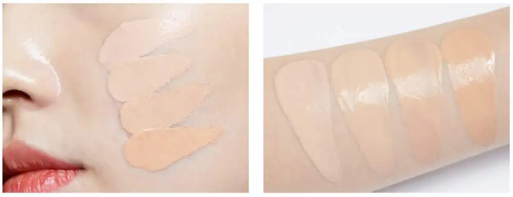 4 Colors Korean Natural Foundation Moist Liquid Foundation for All Skin Types Easy Application