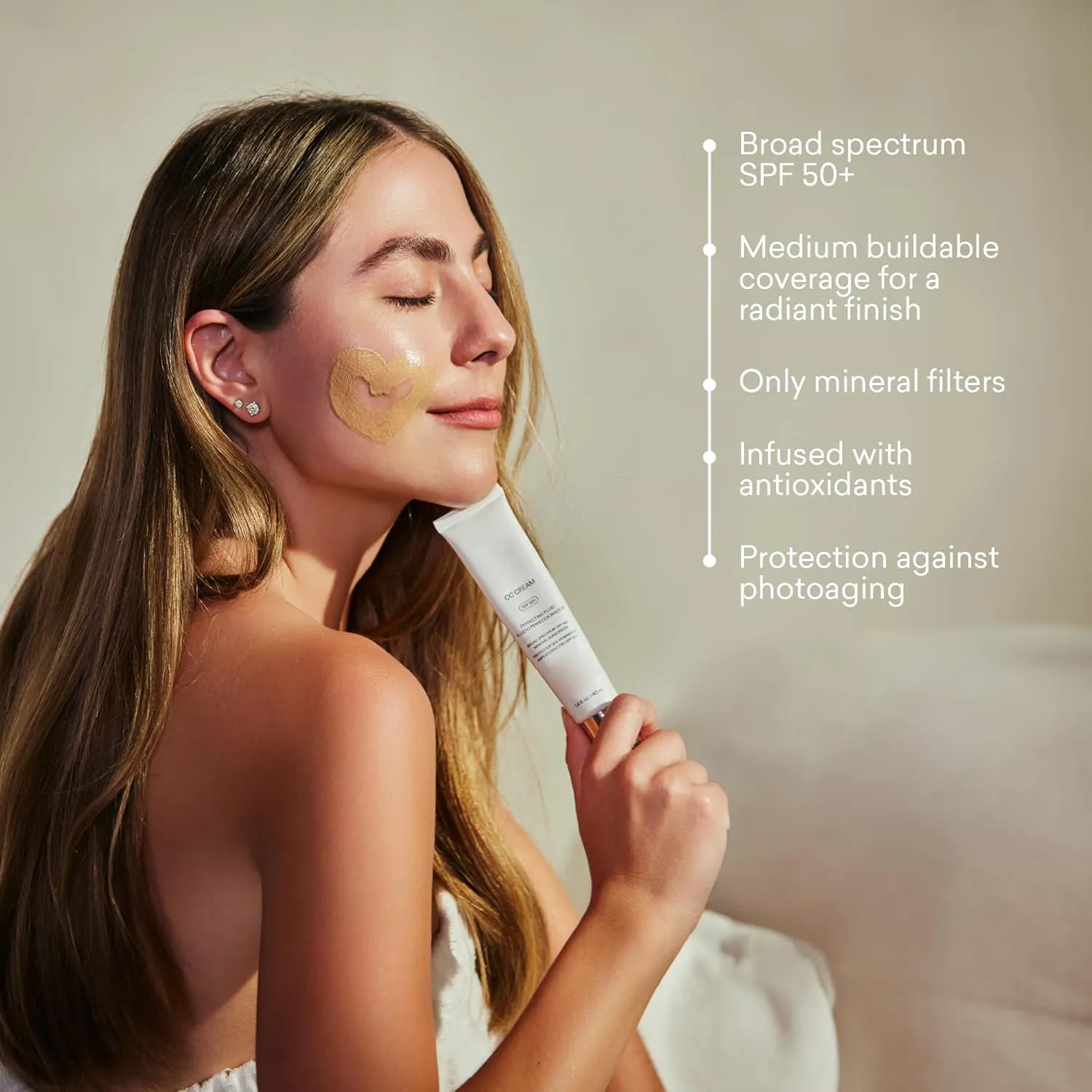 Adult Female Natural Mineral Makeup Cream CC Cream with SPF Beauty Products Centella Concealer Liquid Foundation BB CC Creams