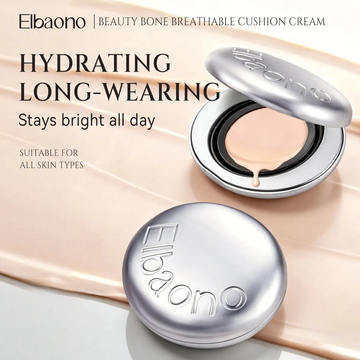BEAUTY BONE BREATHABLE CUSHION CREAM HYDRATING LONG-WEARING Waterproof Oil-Control Sunscreen Stays Bright All Day SUITABLE for