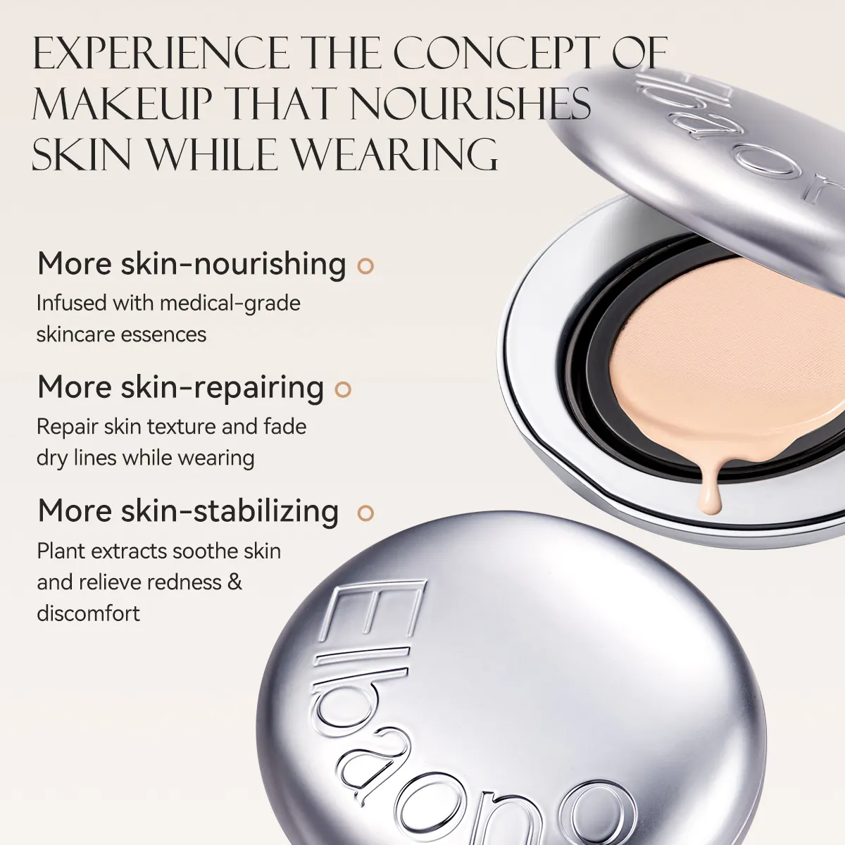 BEAUTY BONE BREATHABLE CUSHION CREAM HYDRATING LONG-WEARING Waterproof Oil-Control Sunscreen Stays Bright All Day SUITABLE for