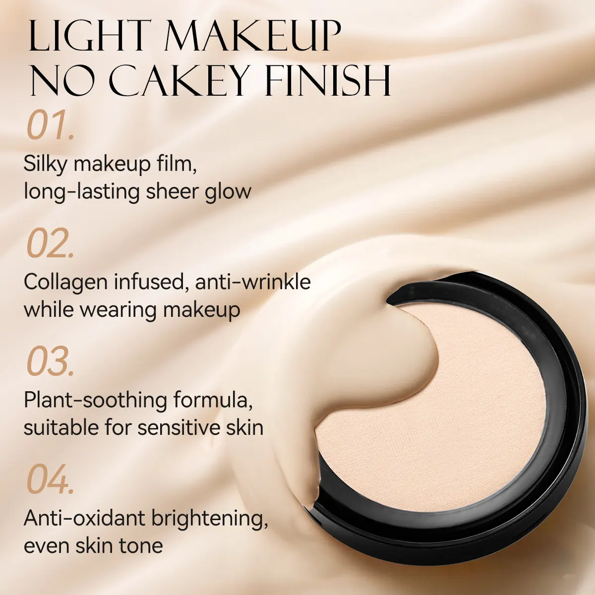 Cream Air Cushion Box Replacement Refill Core Powder Puff Sponge Lightening Chemical Mineral Anti-Wrinkle Dark Circles