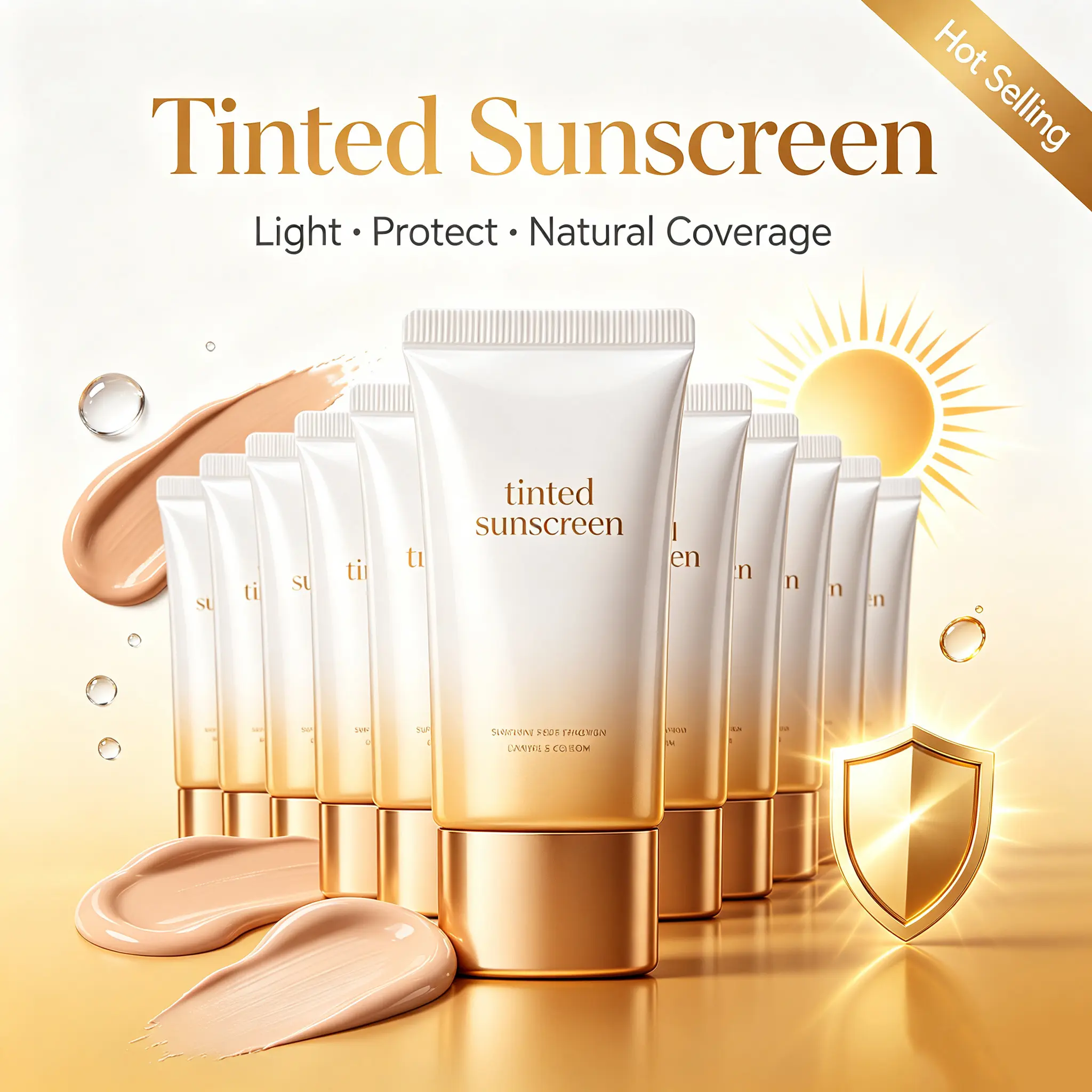 Tinted Sunscreen, Lightweight Daily Sunscreen with Natural Finish for Smooth Skin Protection