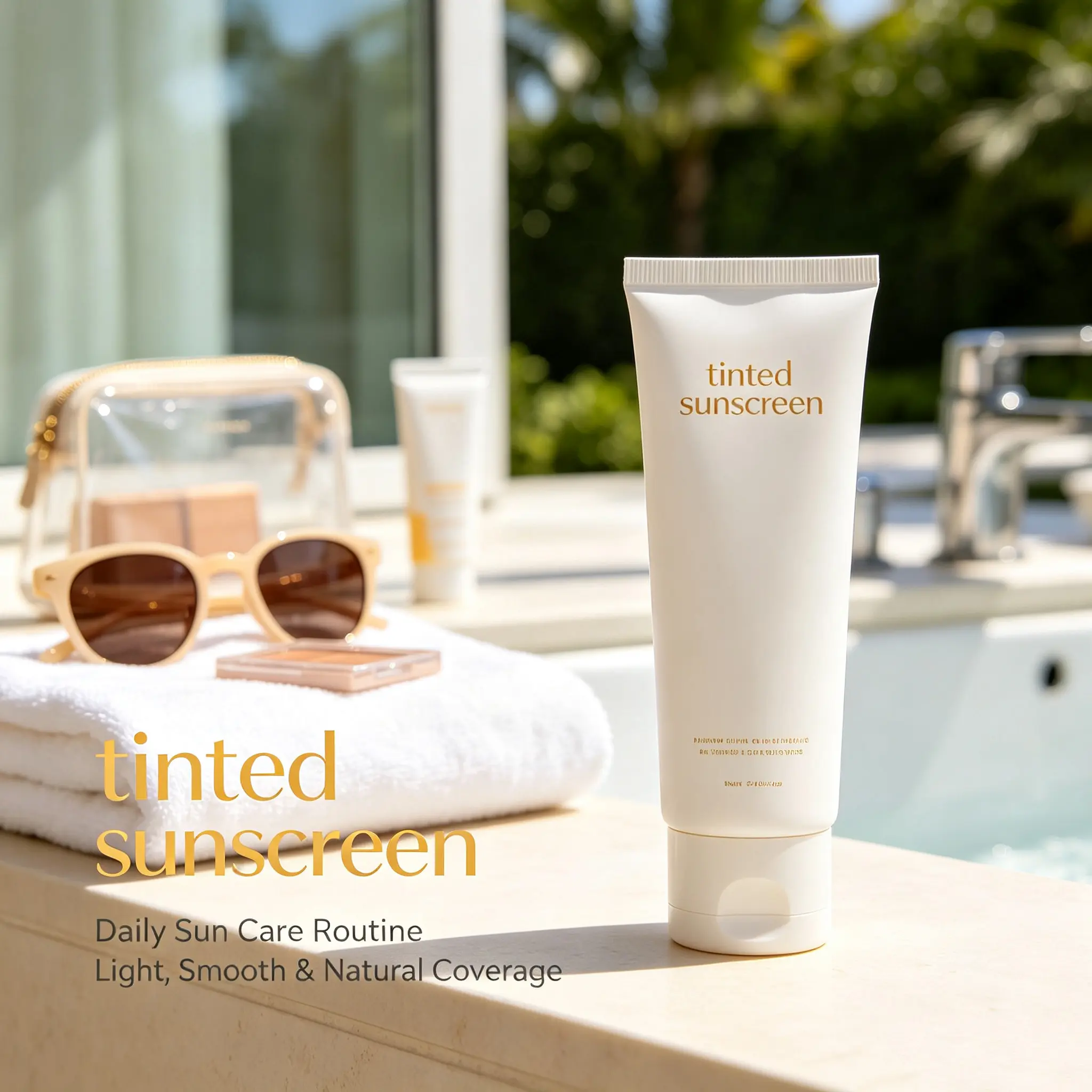 Tinted Sunscreen, Lightweight Daily Sunscreen with Natural Finish for Smooth Skin Protection