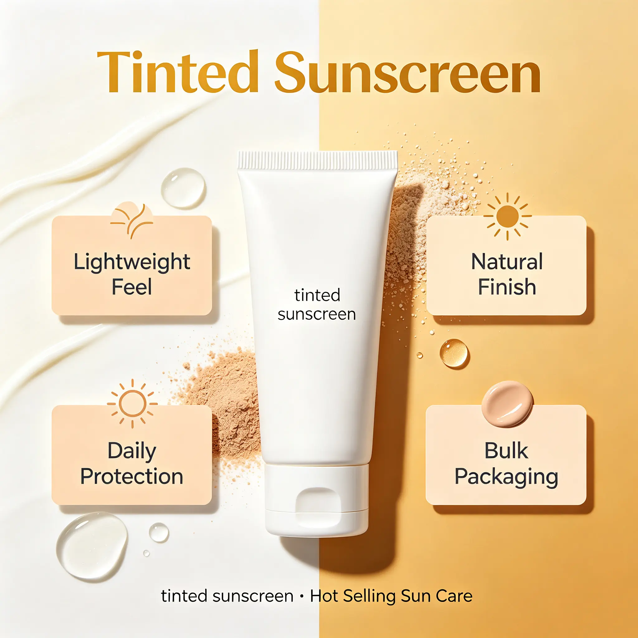Tinted Sunscreen, Lightweight Daily Sunscreen with Natural Finish for Smooth Skin Protection