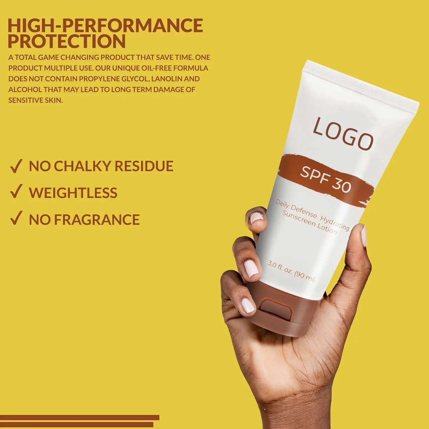 SPF 30 Face Cream & Lotion with Hyaluronic Acid Sunscreen for Glowing Skin detail