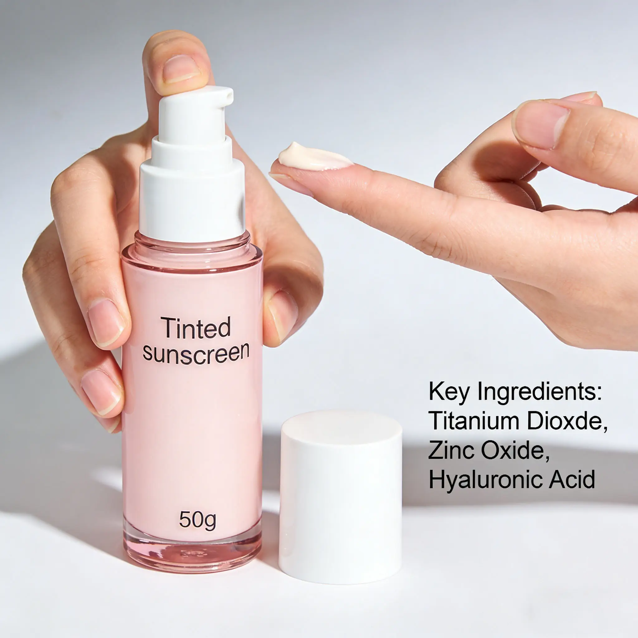 Long Lasting Moisturizing Tinted Sunscreen Lotion SPF50+ Face Makeup Sunscreen Cream