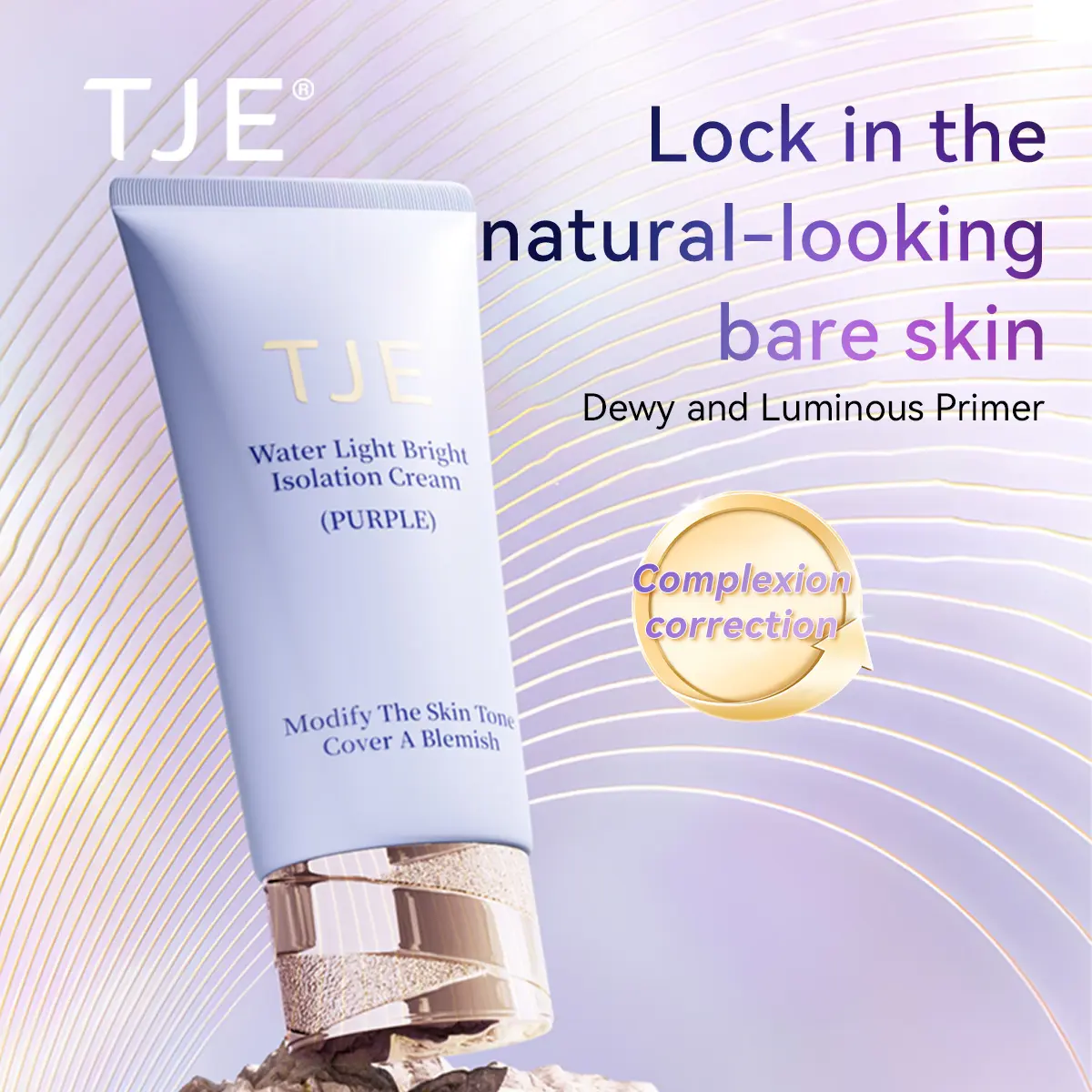 Hydra-Radiant Primer (Purple) Natural Cream Niacinamide Alpha-Arbutin Pore-Concealing All Skin Types Day Use Pre-Makeup