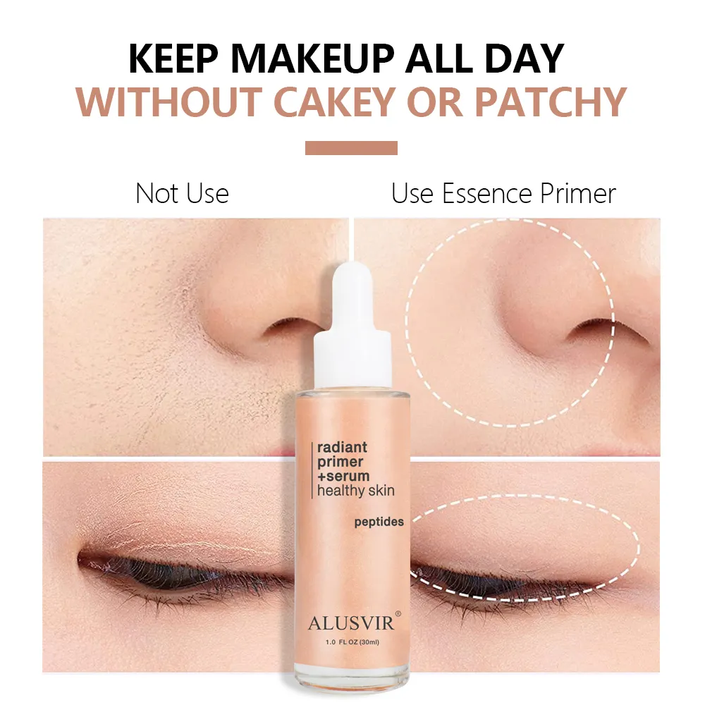 Oem Beauty Smooth Skin Makeup Base Antioxiant Foundation Face Rediant Primer Serum Moisture Lighten Priming Serum Private Label