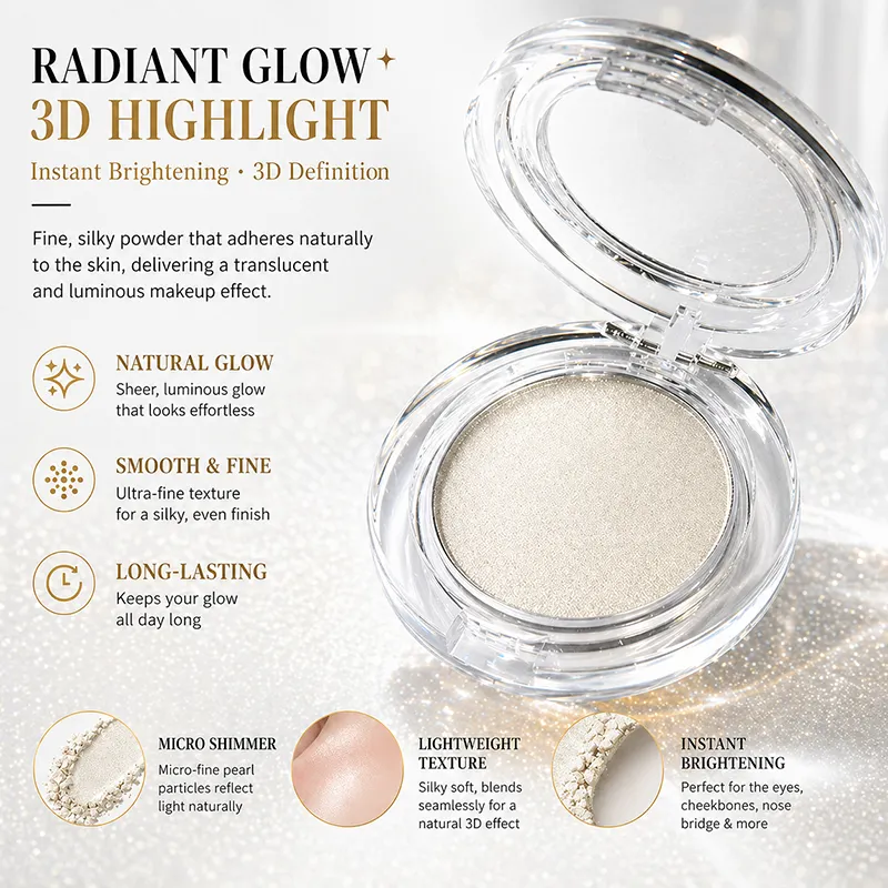 Custom Highlighter Palette OEM Cosmetics Cleaning Formula Manufacturer Wholesale Custom Highlighter Powder Private Label