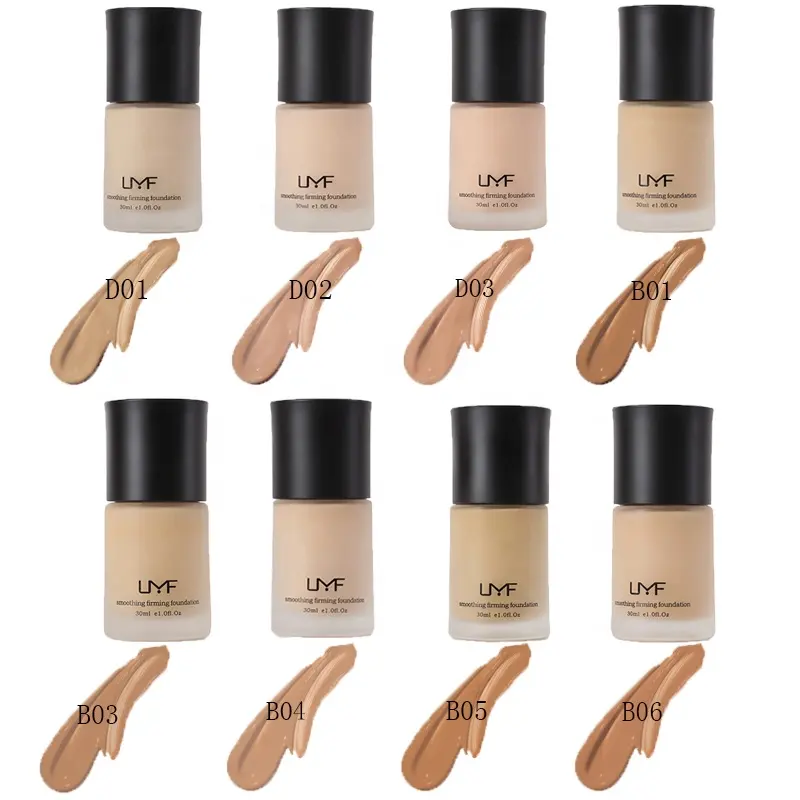 Best Selling Private Label Liquid Foundation Makeup Waterproof Oil-Control Concealer Matte Dark Beauty Bulk