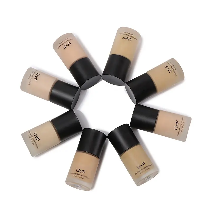 Best Selling Private Label Liquid Foundation Makeup Waterproof Oil-Control Concealer Matte Dark Beauty Bulk