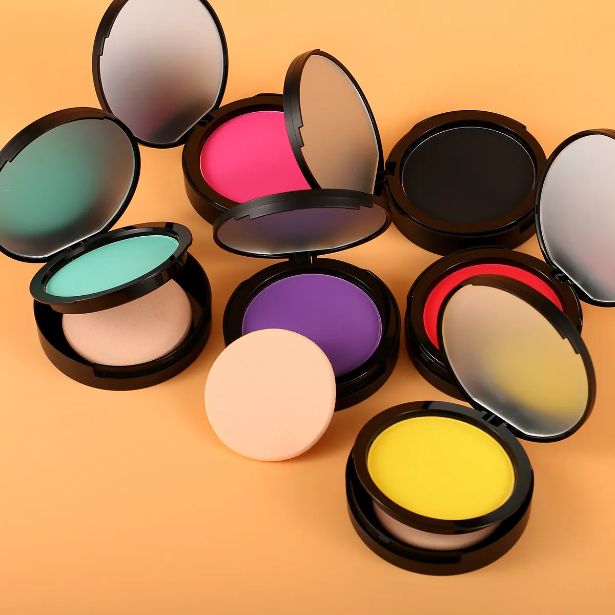 Custom Logo Setting Face Powder Water-Proof Private Label New Waterproof Custom Wholesale Pressed Powder