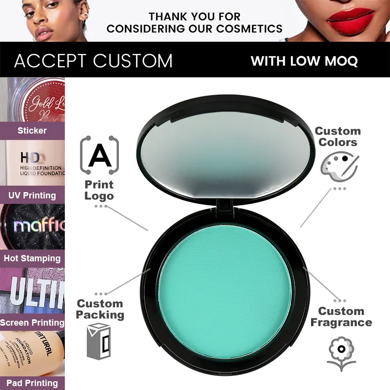 Custom Logo Setting Face Powder Water-Proof Private Label New Waterproof Custom Wholesale Pressed Powder